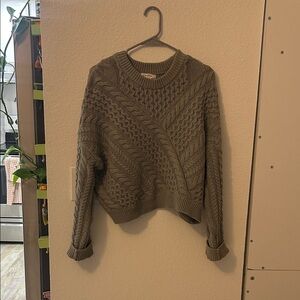 Jessica Simpson Olive Cable Knit Sweater